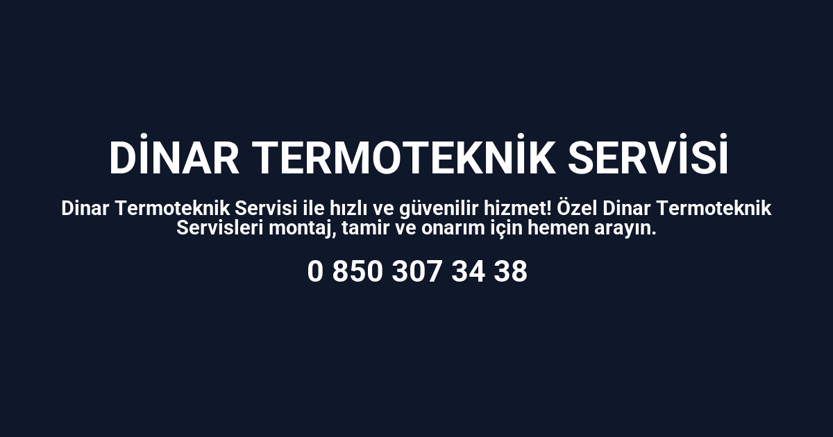 Dinar Termoteknik Servisi
